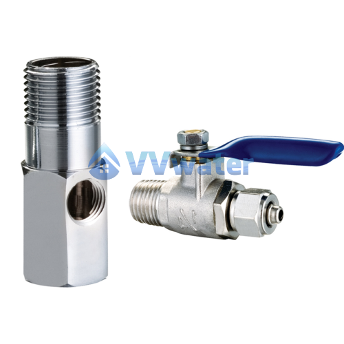 Ro Feed Water Adapter 1/2' to 1/4' Ball Valve